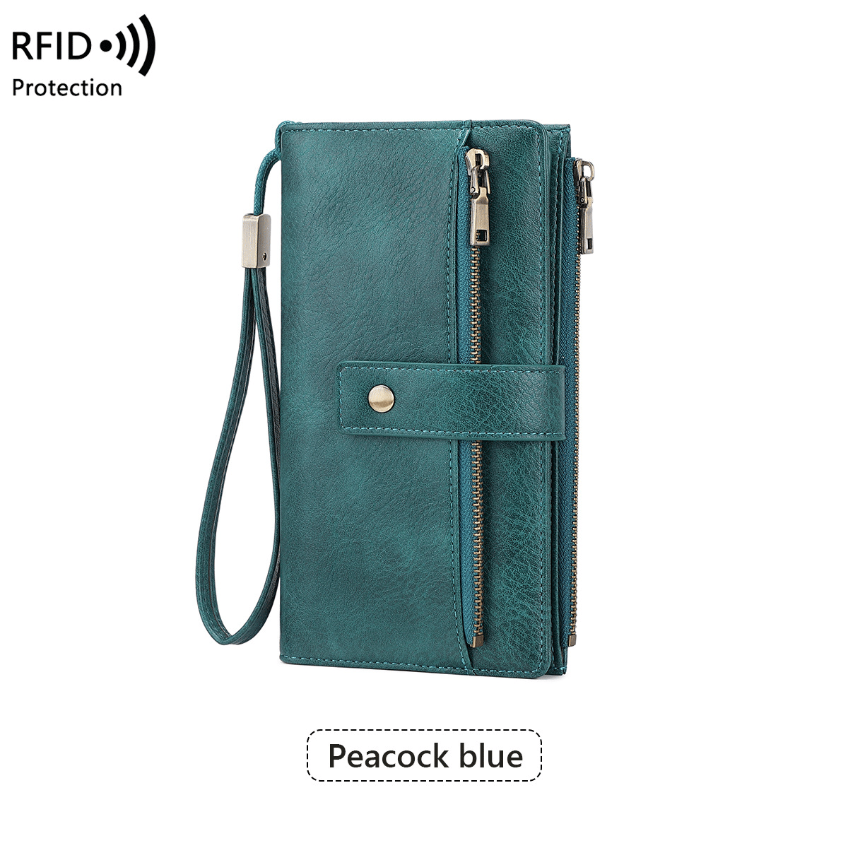 Women's long wallet, stylish clutch, elegant solid color RFID blocking leather wallet👛🚚 FREE SHIPPING