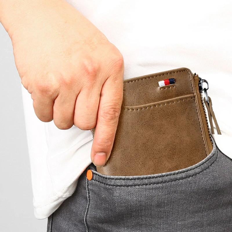 🎁-Men Wallet Zipper  Purse ( RFID PROTECTED )