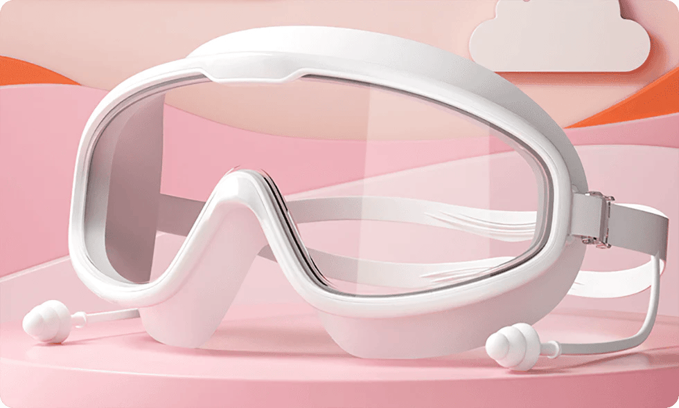 Anti-Fog Swimming Goggles for Kids with Nose Clip & Ear Plugs