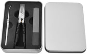 Black Anti-Slip Grip Gear Lock Nail Clipper Set with Ultra-Sharp Tips for Precise Access to Nail Grooves