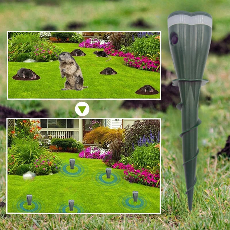 🌸Spring Sale 50% OFF🌸 Solar Powered Waterproof Screw Mole Repellent
