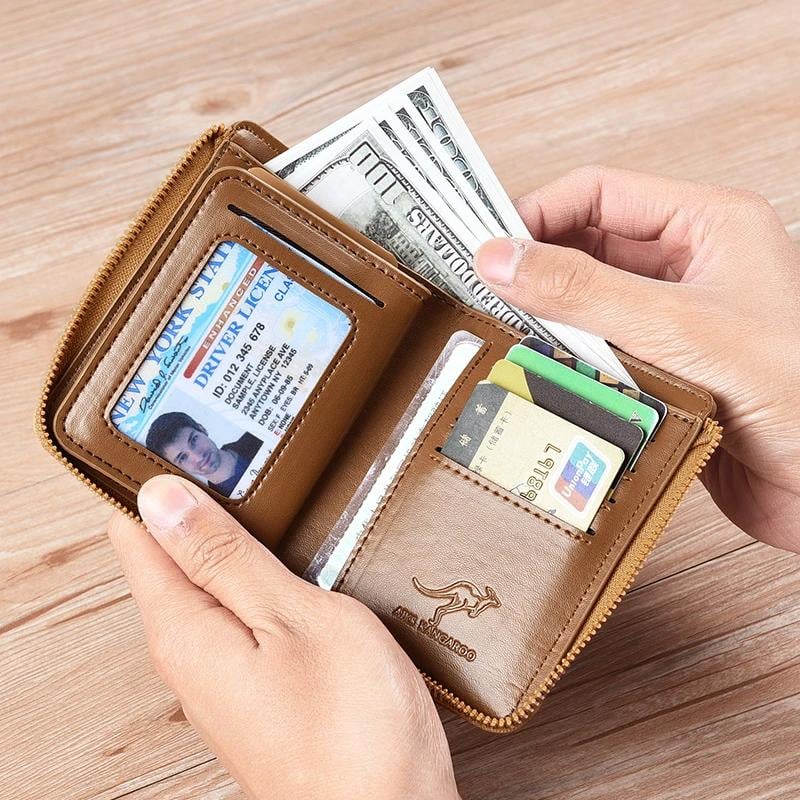 🎁-Men Wallet Zipper  Purse ( RFID PROTECTED )