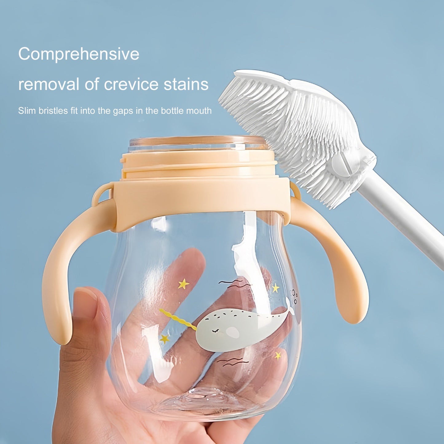 Soft bristle silicone cup brush