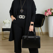 ⏳Time-Limited Special⏰Elegant 3-piece set including long cardigan, top and pants💞