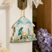 🏆🌊Christmas scene Jesus  pendant-natural art