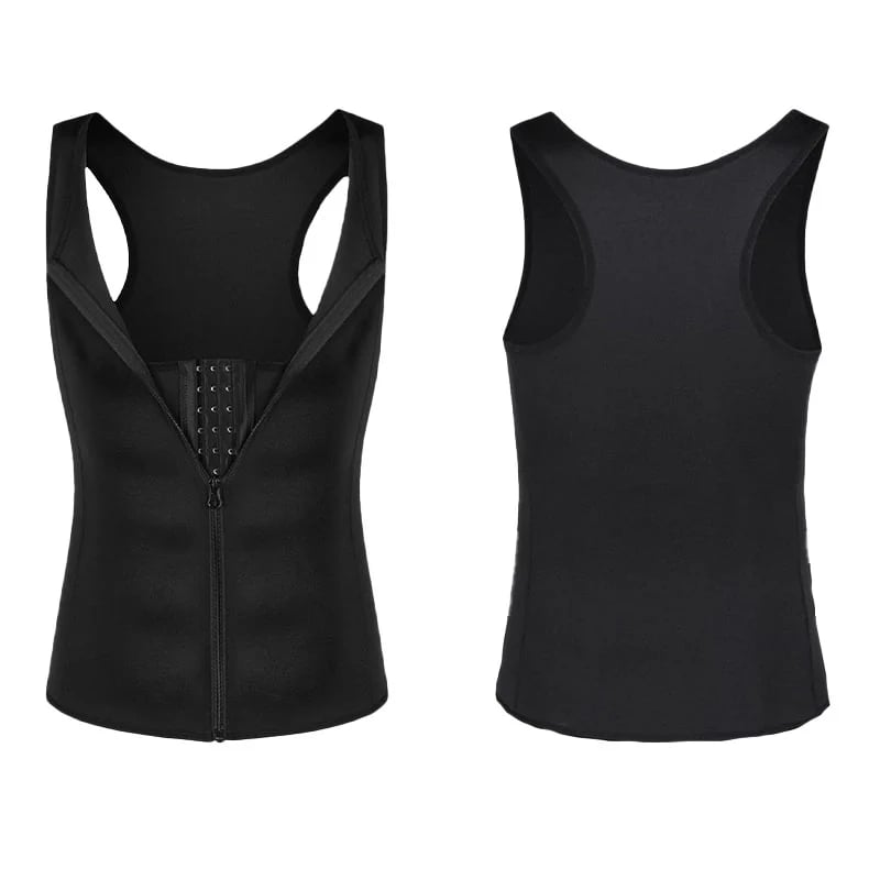 Men's Zipper Waist Trainer Trimmer Vest