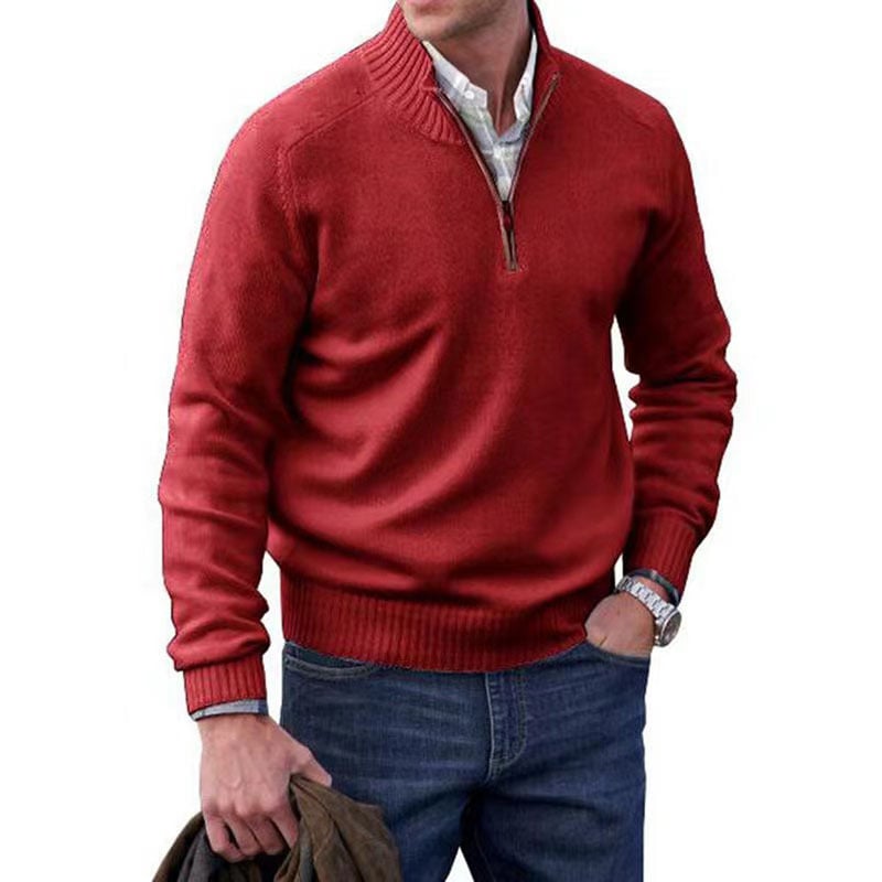 Men's Zipper Basic Sweater