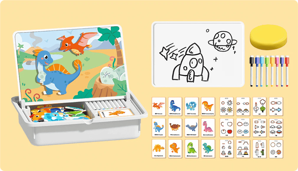 Magnetic Puzzles Face Dress Up Travel Game Double Side Preschool Educational Learning Toy for Kids