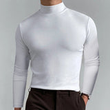 Ultimate Comfort Men's High Neck T-Shirt – Stretch, Breathable, Slim Fit for Gym & Daily Wear!