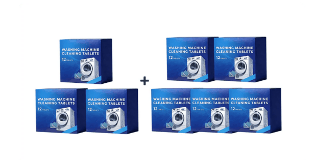 🧼 BUY 2 GET 3 FREE! ✨ Washing Machine Deep Cleaner Tablets – Eliminates 99% Germs, Removes Odors & Prevents Mold 🧽