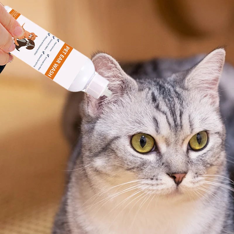 ✨ Pet Ear Cleaner - Gentle Formula with Soothing Aloe for Dogs & Cats, Prevents Infections & Odor 🌿👂
