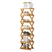 Durable Foldable Bamboo Shoe Rack