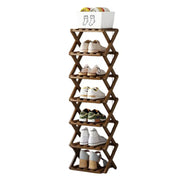 Durable Foldable Bamboo Shoe Rack