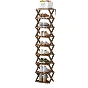 Durable Foldable Bamboo Shoe Rack