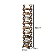 Durable Foldable Bamboo Shoe Rack