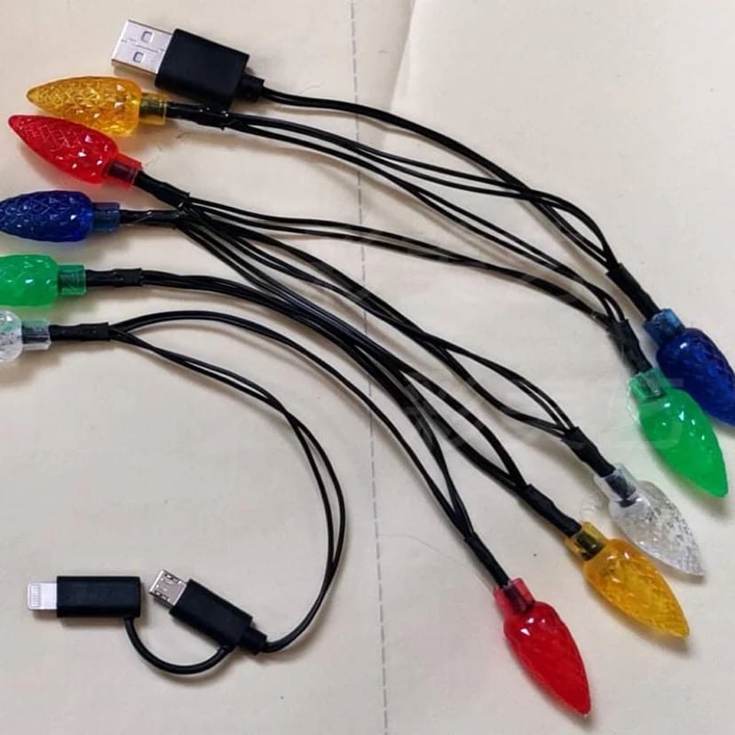 🔥USB Christmas Light Phone Charger Cable
