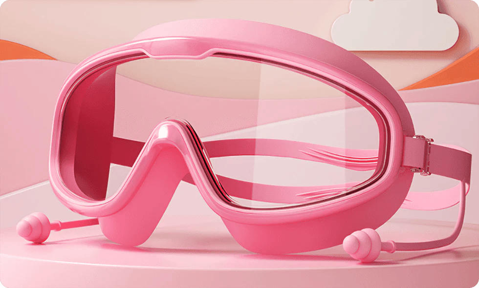 Anti-Fog Swimming Goggles for Kids with Nose Clip & Ear Plugs
