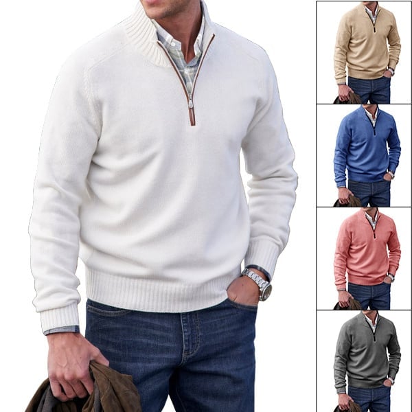 Men's Zipper Basic Sweater
