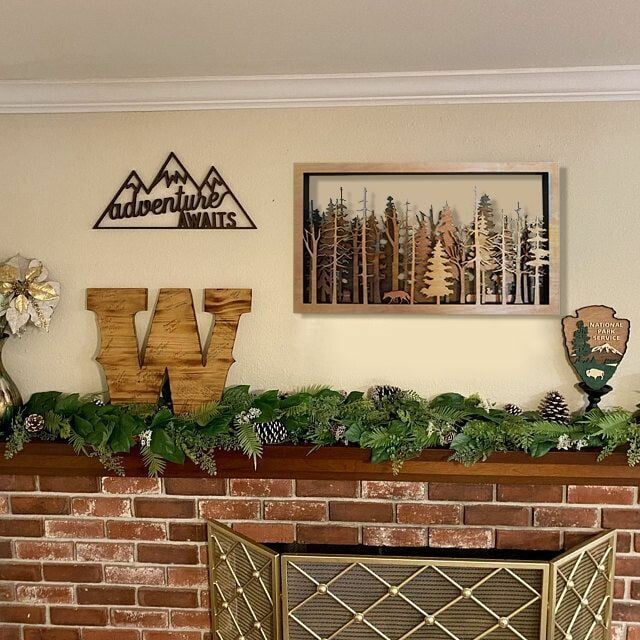 Forest Wildlife -  Handcrafted Art | Uncommon Art | 3D Art | Unique Art| All Natural Art | Rare Art