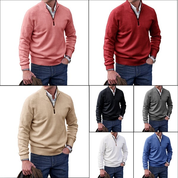 Men's Zipper Basic Sweater