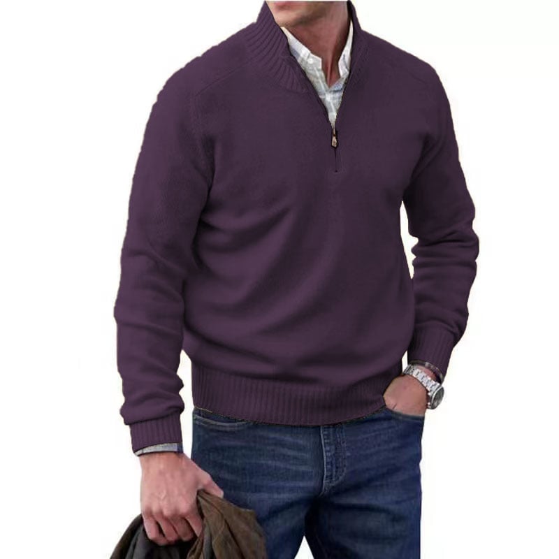 Men's Zipper Basic Sweater