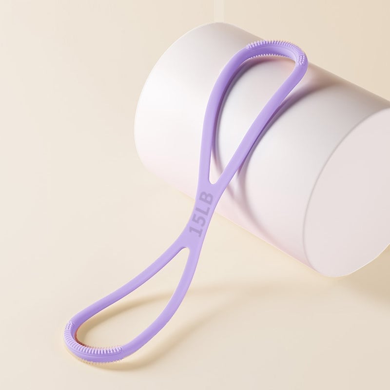 8-Shaped Silicone Resistance Band with Massage Grip