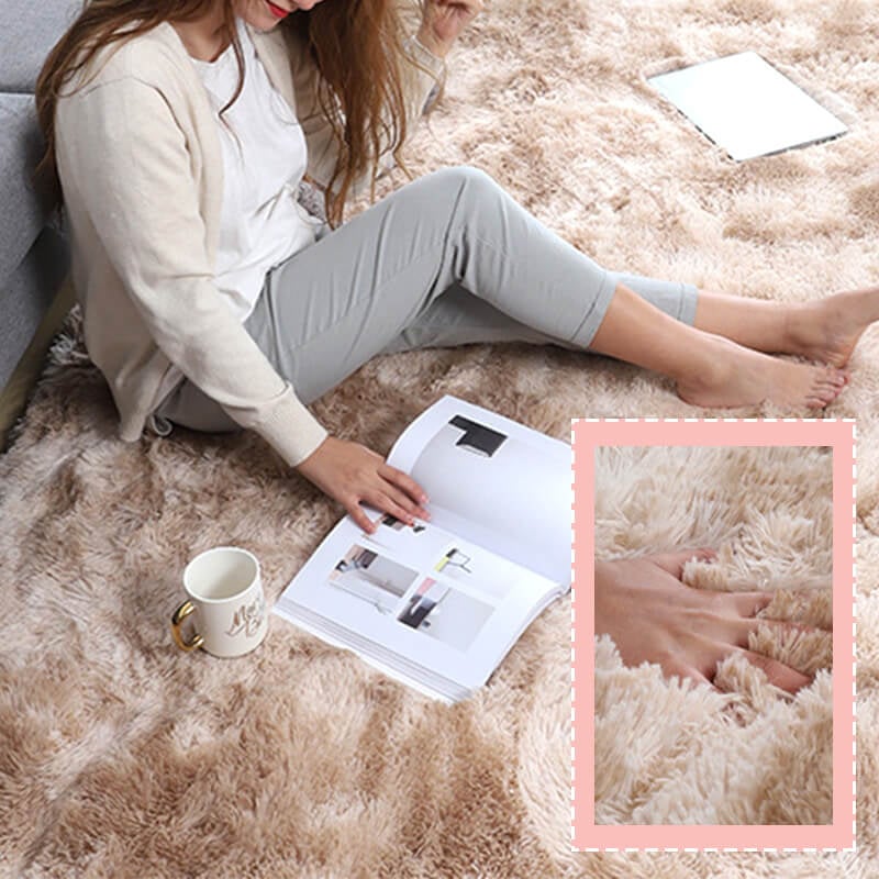 ⏳Limited-time 50% off⏰Gradient Color Plush Floor Mat🛋️