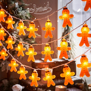 Gingerbread Man String Lights🌟Holiday Atmosphere Gifts🎁Christmas LED Lights