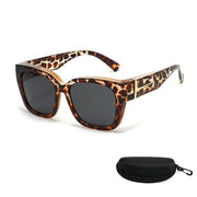 Polarized Square Sunglasses with Wrap-Around Design