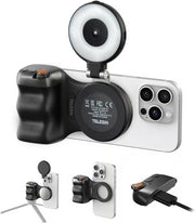 TELESIN Fun Shot Magnetic Phone Camera Grip & Magnetic Selfie Light Bundle Kit